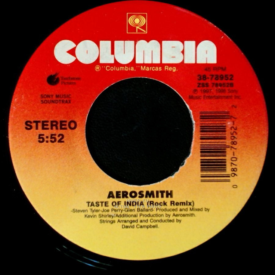 Aerosmith - I Don't Want To Miss A Thing (Pop Mix) / Animal Crackers (Album Version) / Taste Of India (Rock Remix) side B