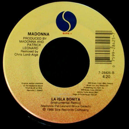 Madonna - La Isla Bonita (Instrumental Remix) / La Isla Bonita side A