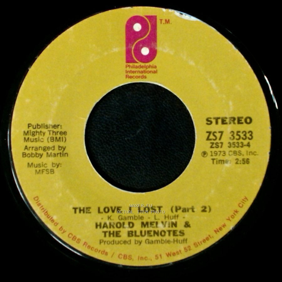 Harold Melvin & The Bluenotes - The Love I Lost (Part 2) / The Love I Lost (Part 1) side A