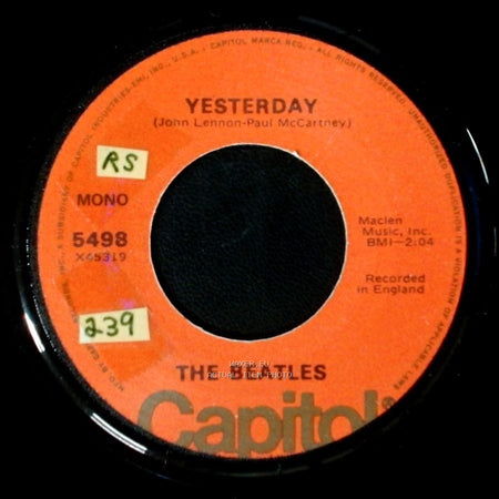 The Beatles - Act Naturally / Yesterday side B