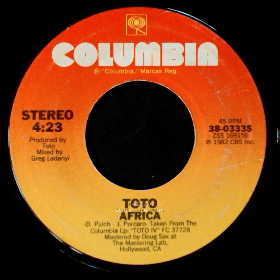 Toto - Good For You / Africa side B