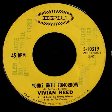 Vivian Reed - Yours Until Tomorrow / I Wanna Be Free side A