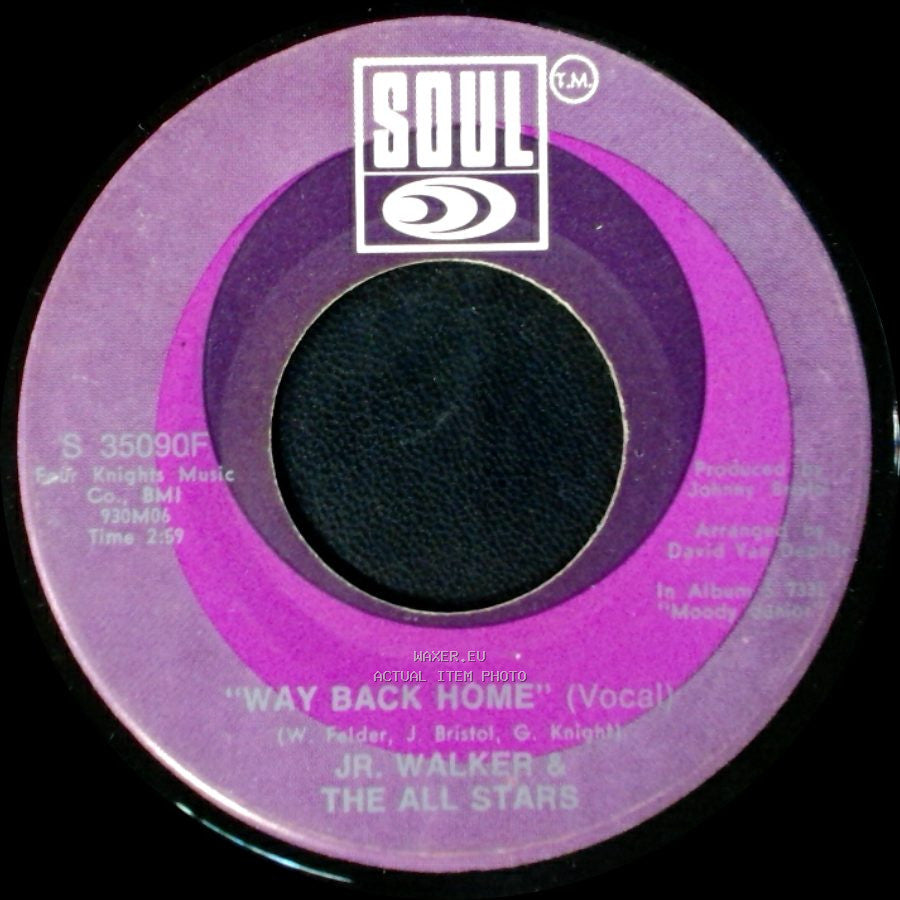 Jr. Walker & The All Stars - Way Back Home (Instrumental) / Way Back Home side B