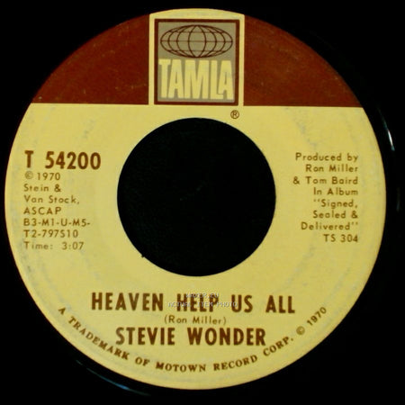 Stevie Wonder - I Gotta Have A Song / Heaven Help Us All side B