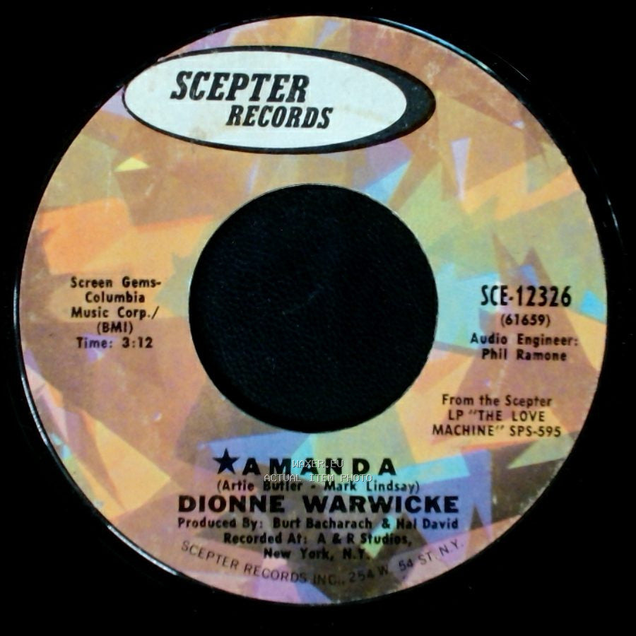 Dionne Warwicke - Amanda / He's Moving On "Theme From The Love Machine" side A