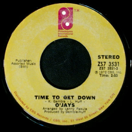 O'jays - Shiftless, Shady, Jealous Kind Of People / Time To Get Down side B