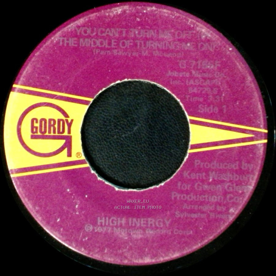 High Inergy - You Can't Turn Me Off (In The Middle Of Turning Me On) / Save It For A Rainy Day side A