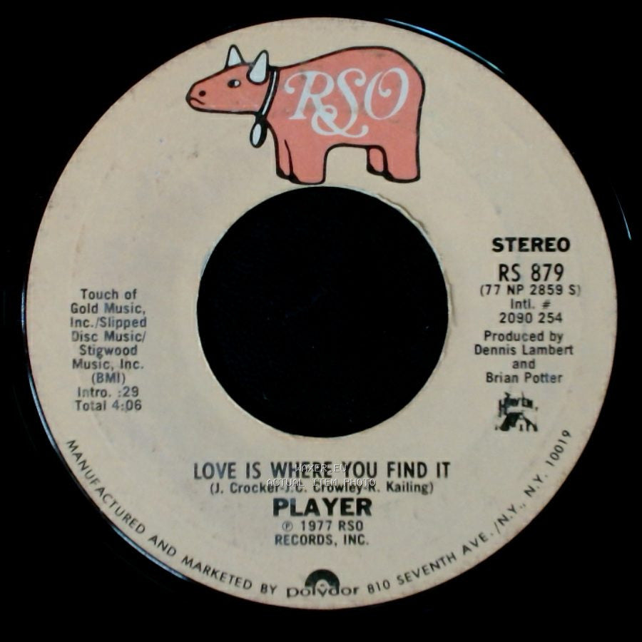 Player - Baby Come Back / Love Is Where You Find It side A
