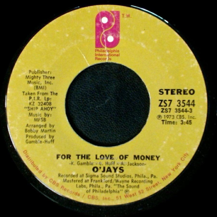 O'jays - People Keep Tellin' Me / For The Love Of Money side B