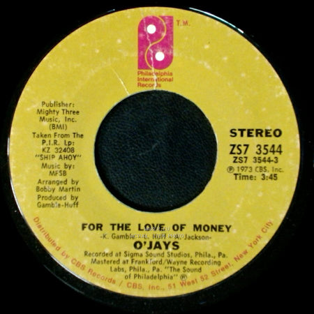 O'jays - People Keep Tellin' Me / For The Love Of Money side B