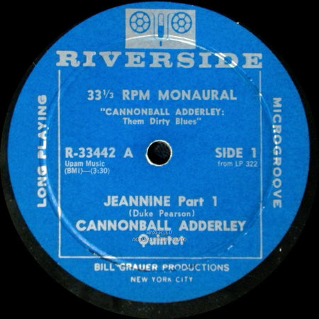 Cannonball Adderley Quintet - Jeannine Part 1 / Jeannine Part 2 side A