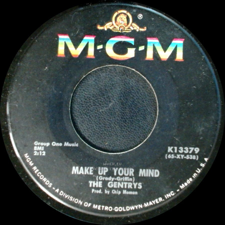 The Gentrys - Keep On Dancing / Make Up Your Mind side B