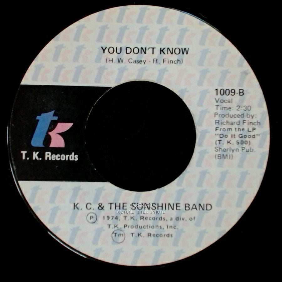 K. C. & The Sunshine Band - Get Down Tonight / You Don't Know side B