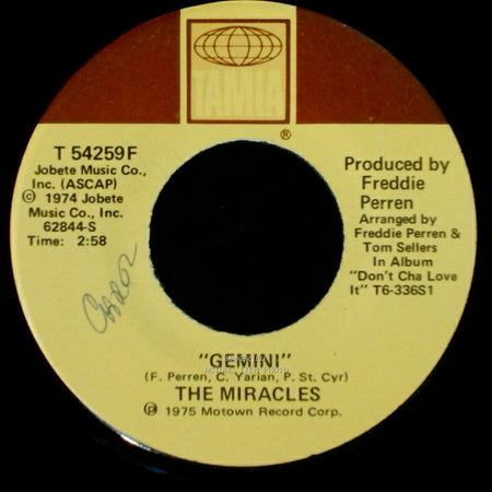 The Miracles - Gemini / You Are Love side A