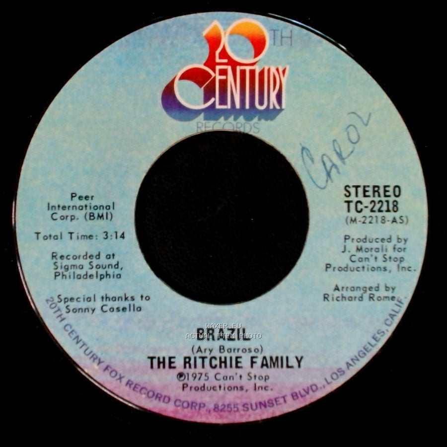 The Ritchie Family - Brazil / Hot Trip side A