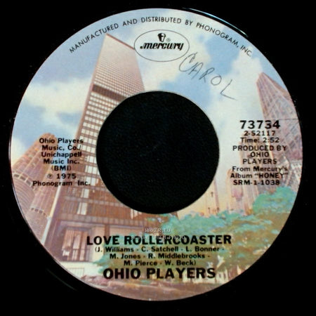 Ohio Players - Love Rollercoaster / It's All Over side A