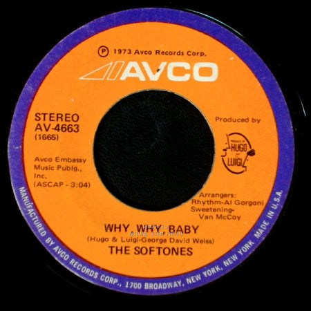 The Softones - Why, Why, Baby / That Old Black Magic side A