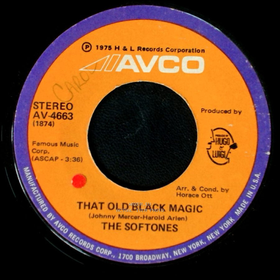 The Softones - Why, Why, Baby / That Old Black Magic side B