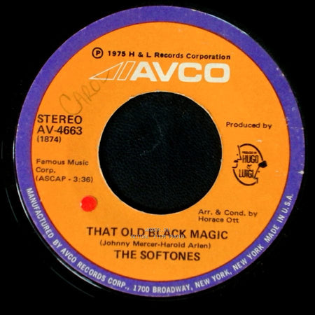 The Softones - Why, Why, Baby / That Old Black Magic side B
