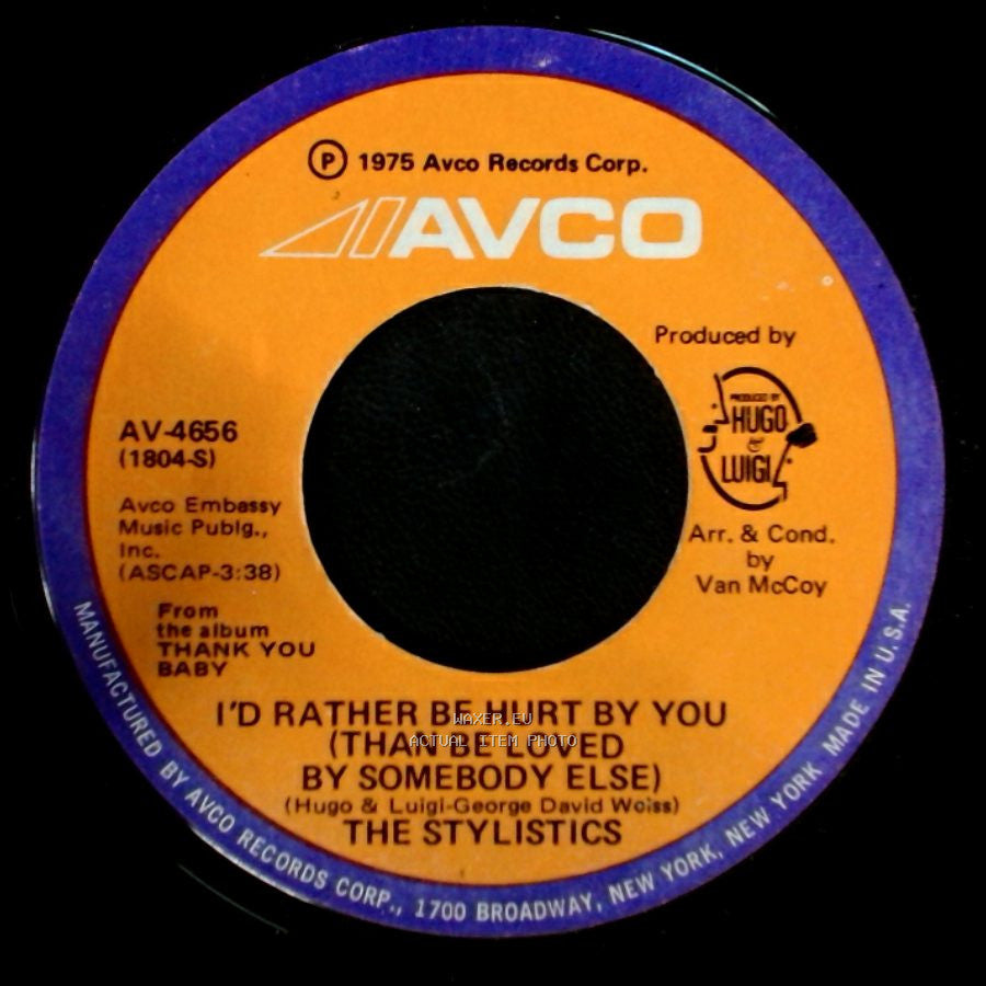 The Stylistics - Can't Give You Anything (But My Love) / I'd Rather Be Hurt By You (Than Be Loved By Somebody Else) side B