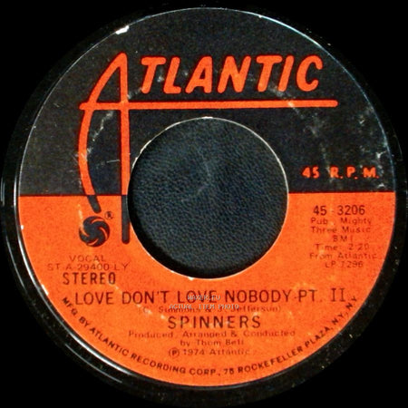 Spinners - Love Don't Love Nobody Pt. I / Love Don't Love Nobody Pt. Ii side B