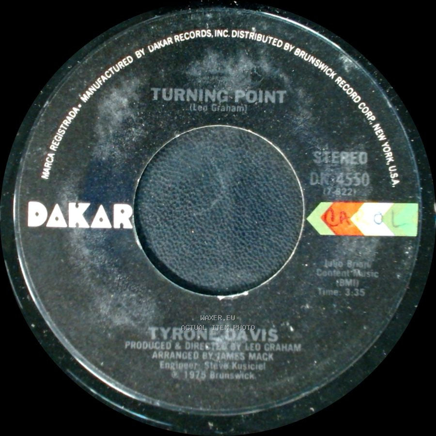 Tyrone Davis - Turning Point / Don't Let It Be Too Late side A