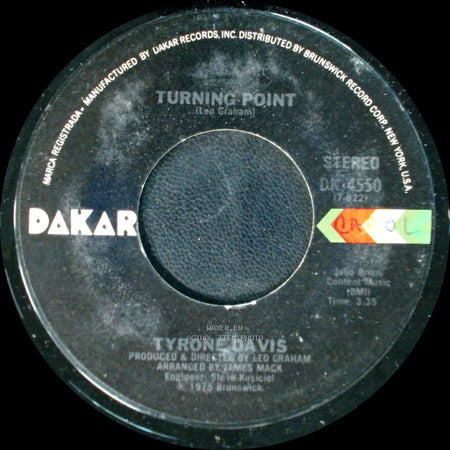 Tyrone Davis - Turning Point / Don't Let It Be Too Late side A