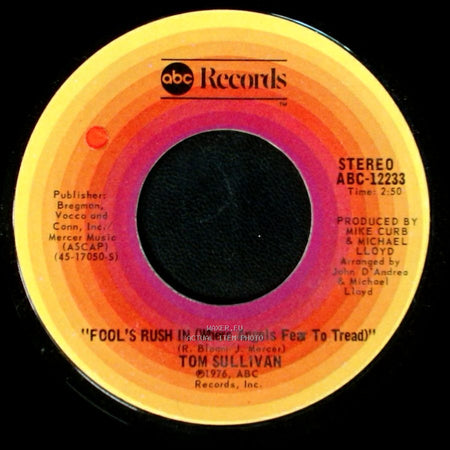 Tom Sullivan - You're Gonna Find Love / Fool's Rush In (Where Angels Fear To Tread) side B