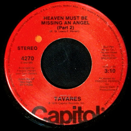 Tavares - Heaven Must Be Missing An Angel (Part 2) / Heaven Must Be Missing An Angel (Part 1) side A