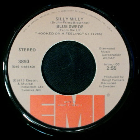 Blue Swede - Silly Milly / Lonely Sunday Afternoon side A