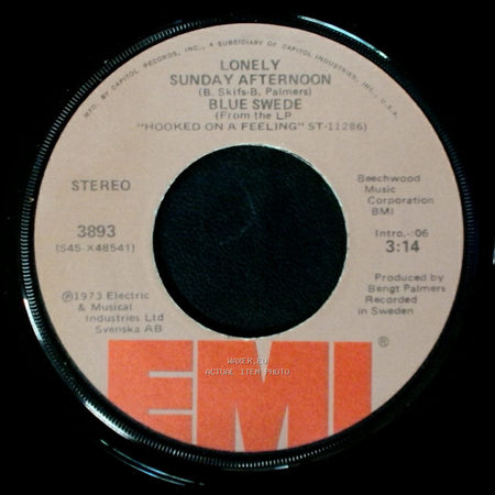 Blue Swede - Silly Milly / Lonely Sunday Afternoon side B