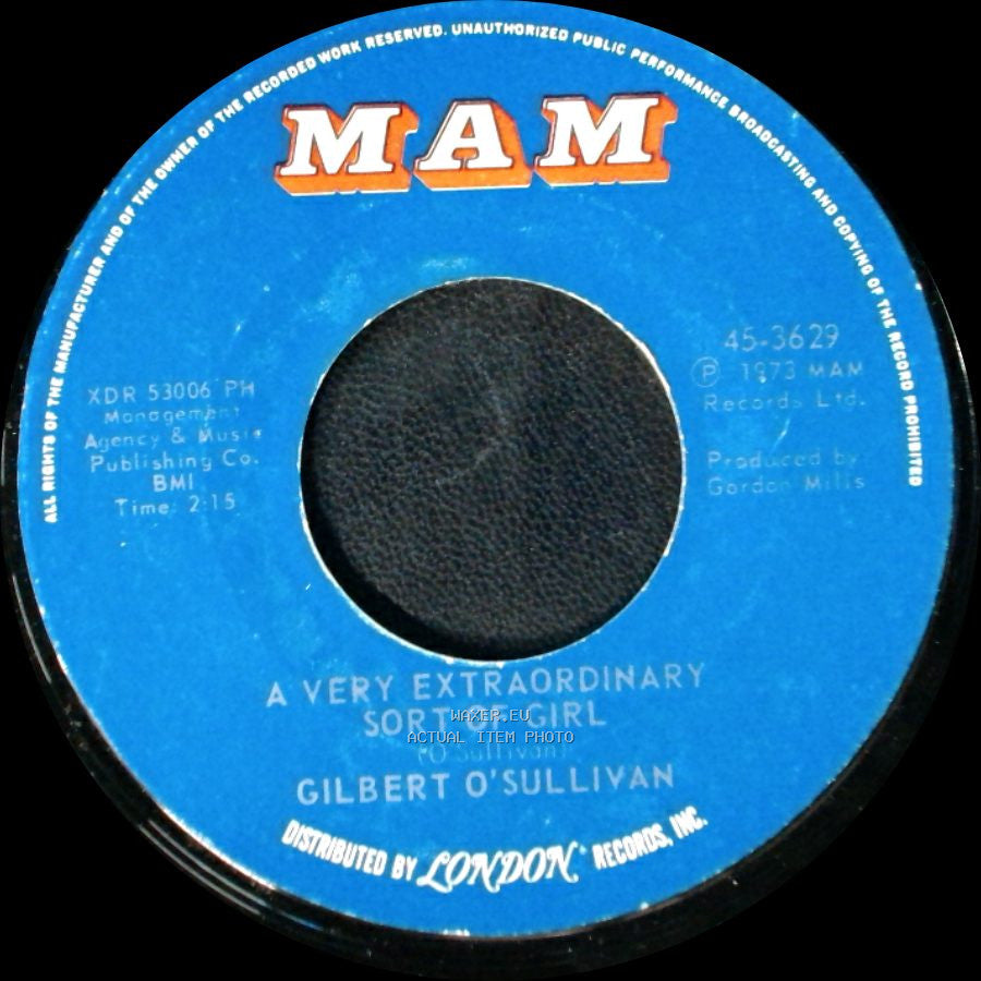 Gilbert O'sullivan - A Very Extraordinary Sort Of Girl / Get Down side A