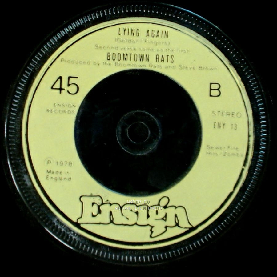 Boomtown Rats - She's So Modern / Lying Again side B