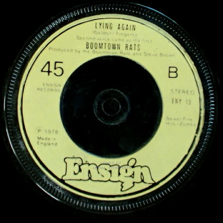 Boomtown Rats - She's So Modern / Lying Again side B