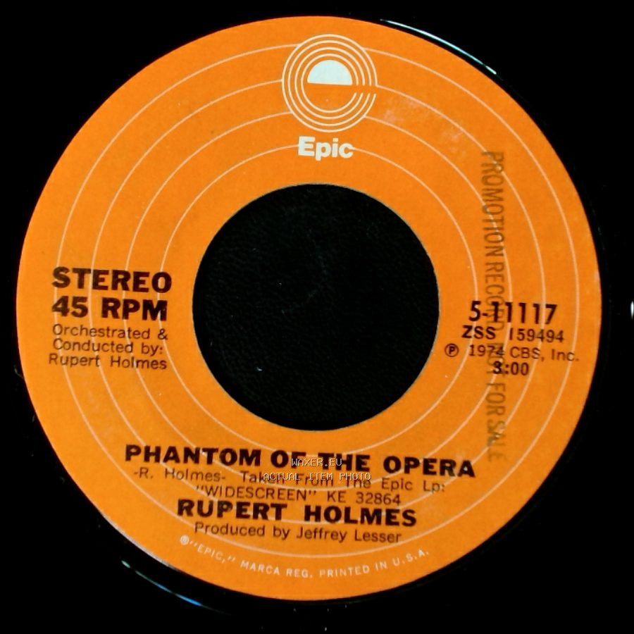 Rupert Holmes - Phantom Of The Opera / Our National Pastime side B