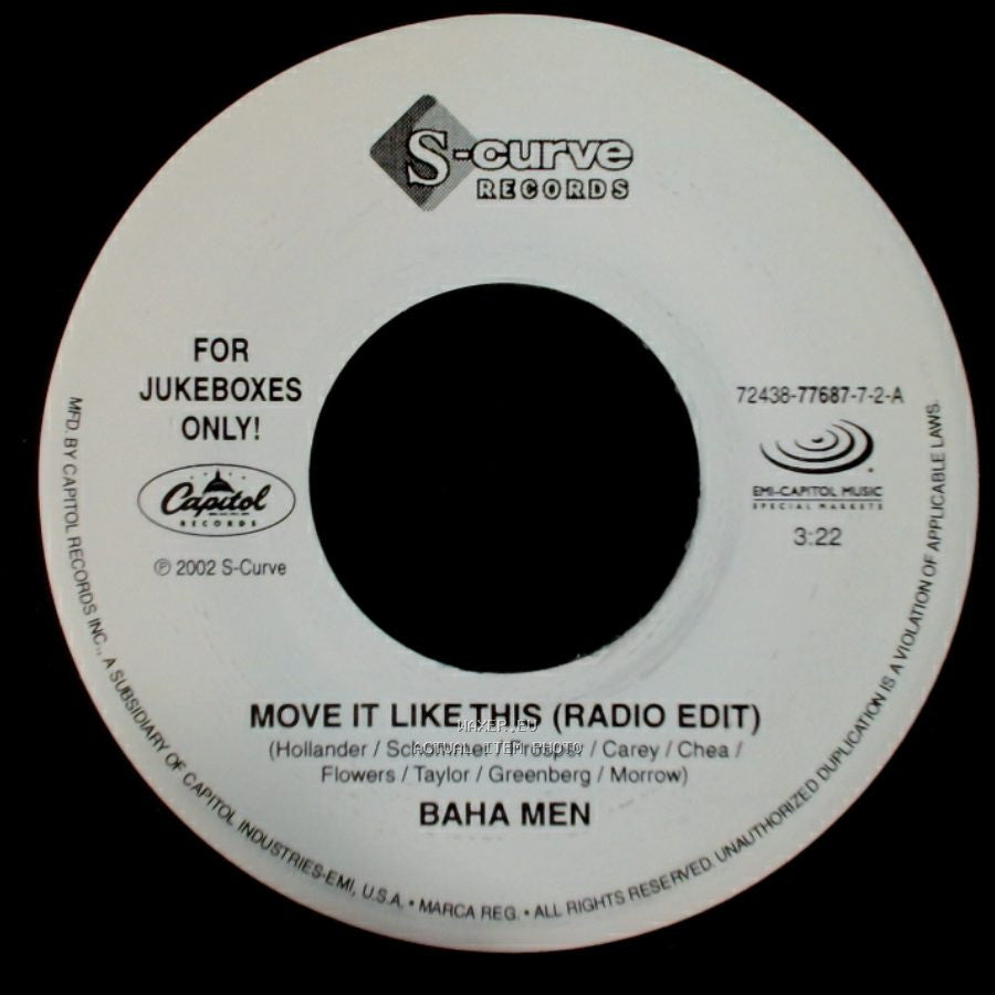 Baha Men - Move It Like This - Shake It Like That Mix (Radio Edit) / Move It Like This (Radio Edit) side B