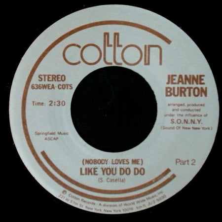 Jeanne Burton - (Nobody Loves Me) Like You Do Do / (Nobody Loves Me) Like You Do Do side B