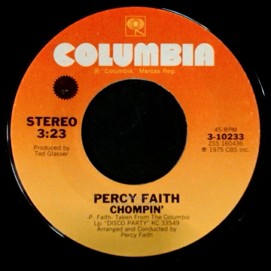 Percy Faith - Chompin' / Summer Place '76 (The Theme From "A Summer Place") side A