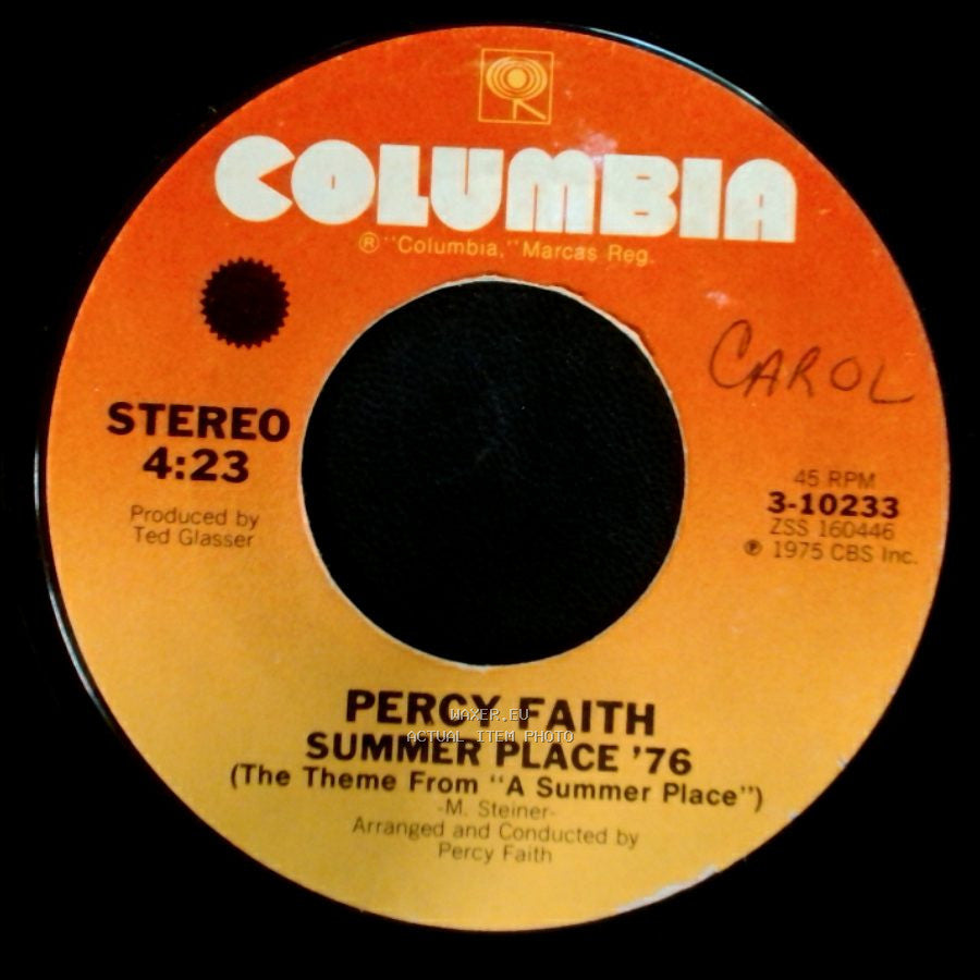 Percy Faith - Chompin' / Summer Place '76 (The Theme From "A Summer Place") side B