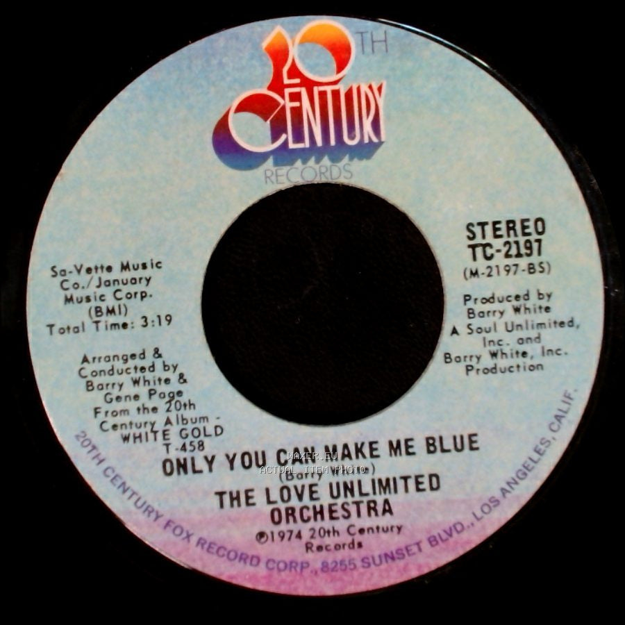 The Love Unlimited Orchestra - Forever In Love / Only You Can Make Me Blue side B