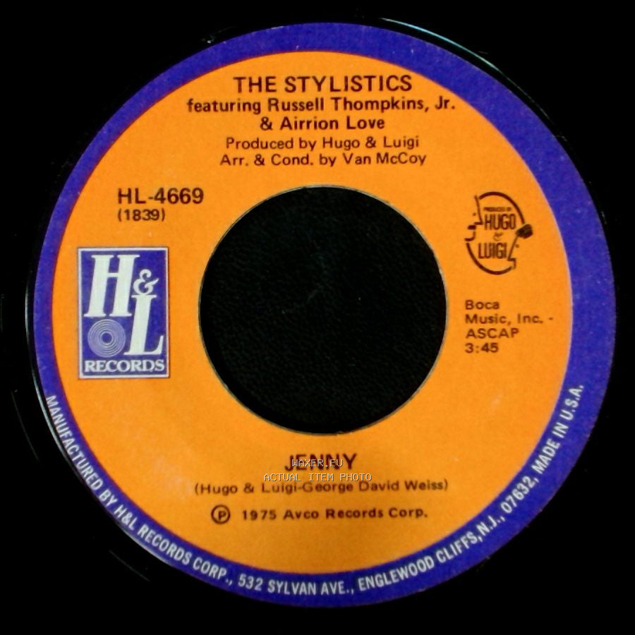 The Stylistics Featuring Russell Thompkins, Jr. & Airrion Love / The Stylistics - Jenny / Can't Help Falling In Love side A