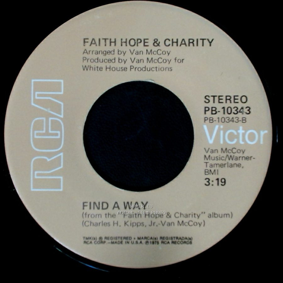 Van Mccoy / Faith Hope & Charity - To Each His Own / Find A Way side B