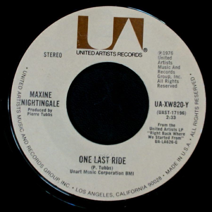 Maxine Nightingale - Gotta Be The One / One Last Ride side B