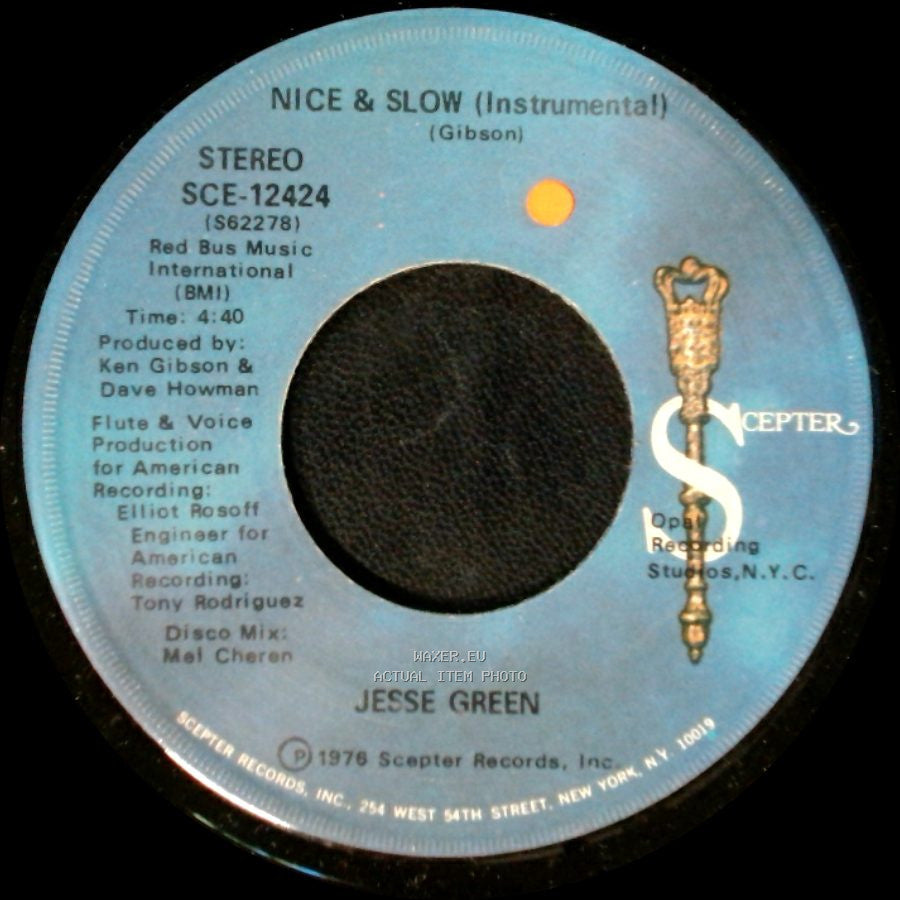 Jesse Green - Nice & Slow (Instrumental) / Nice & Slow side A