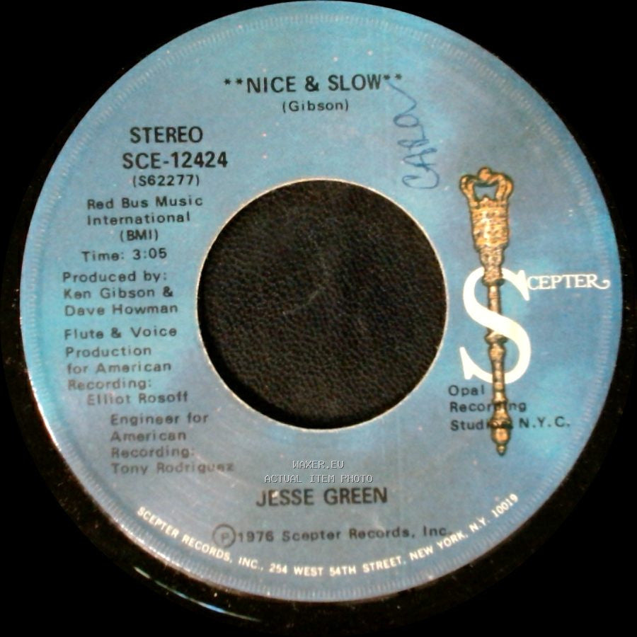 Jesse Green - Nice & Slow (Instrumental) / Nice & Slow side B