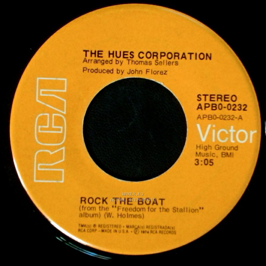 The Hues Corporation - All Goin' Down Together / Rock The Boat side B