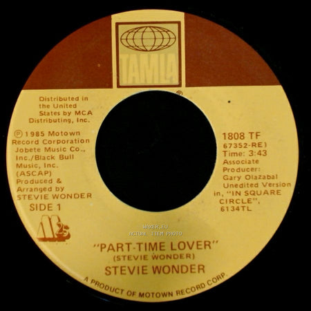 Stevie Wonder - Part-Time Lover / Part-Time Lover (Instrumental) side A