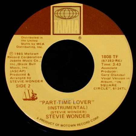 Stevie Wonder - Part-Time Lover / Part-Time Lover (Instrumental) side B