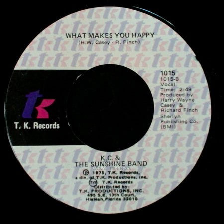 K.C. & The Sunshine Band - What Makes You Happy / That's The Way (I Like It) side B