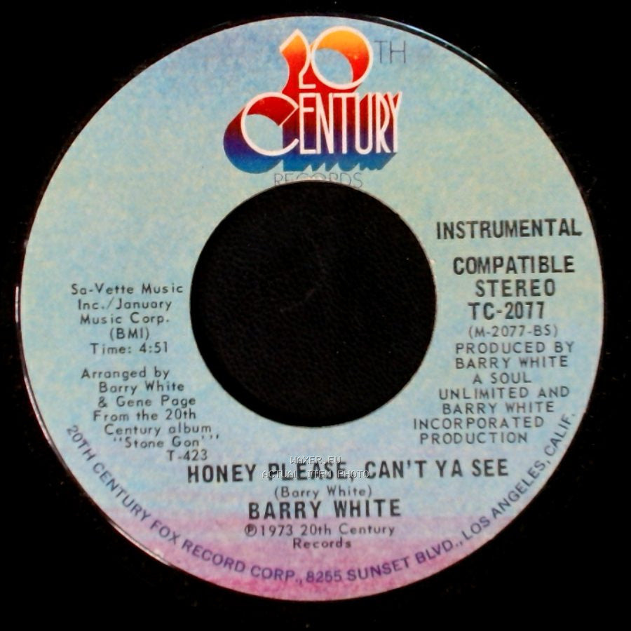 Barry White - Honey Please, Can't Ya See / Honey Please, Can't Ya See side B